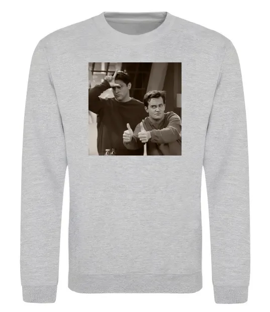 Свитшот Joey and Chandler Серый меланж фото