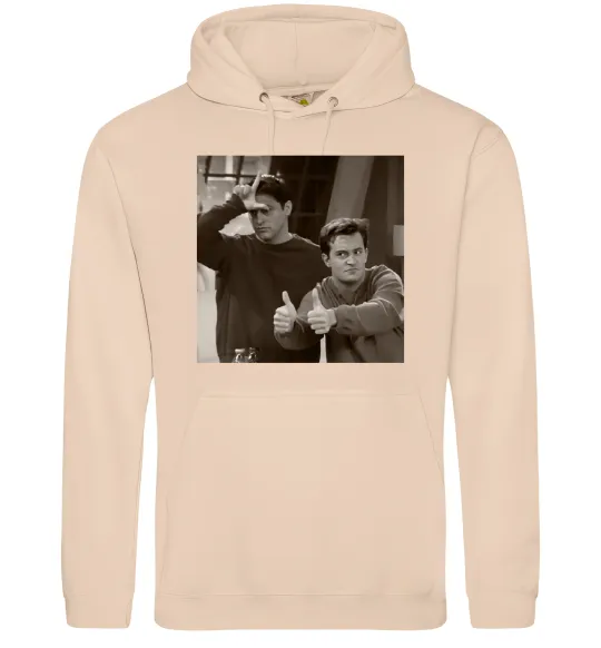 Мужская толстовка (худи) Joey and Chandler Песочный фото