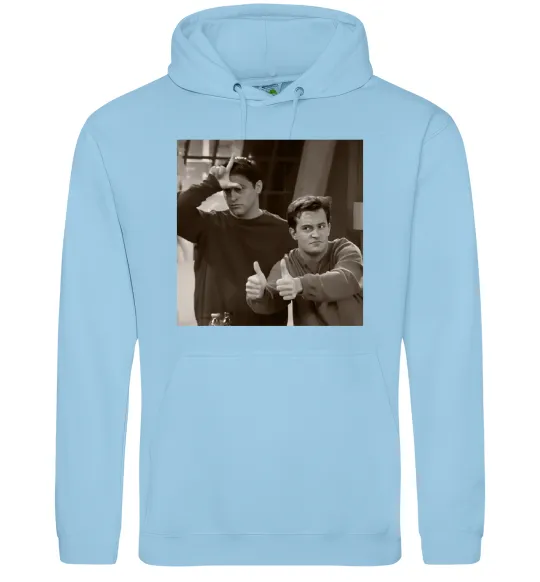 Мужская толстовка (худи) Joey and Chandler Голубой фото