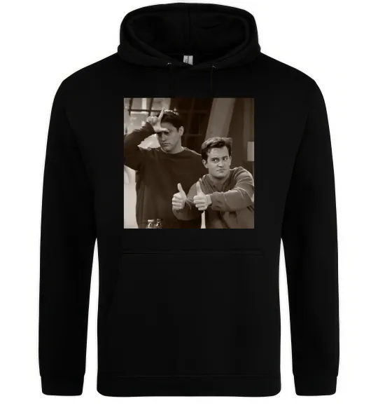 Женская толстовка (худи) Joey and Chandler Черный фото