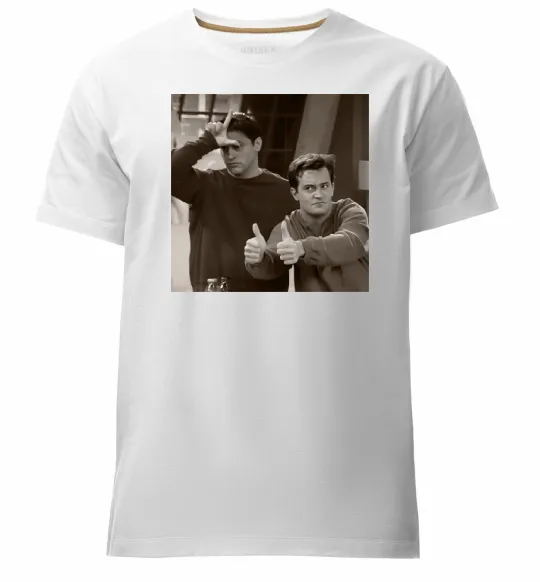 Мужская премиум футболка Joey and Chandler Белый фото