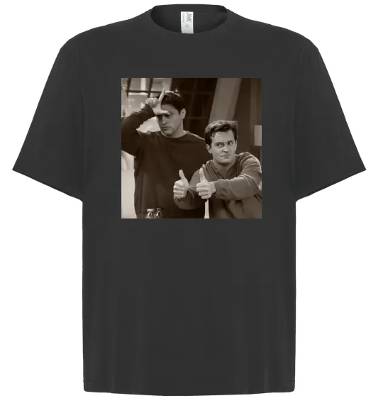 Футболка Оверсайз Joey and Chandler Черный фото