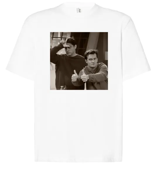Футболка Оверсайз Joey and Chandler Белый фото