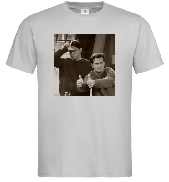 Мужская футболка Joey and Chandler Серый фото