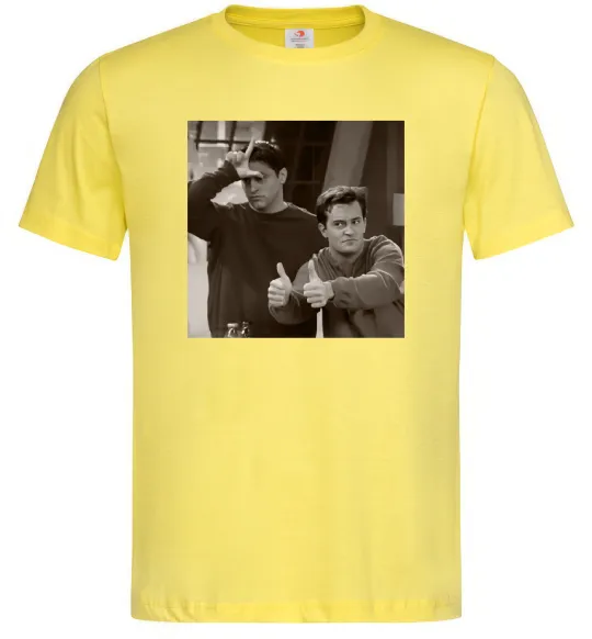 Мужская футболка Joey and Chandler Лимонный фото