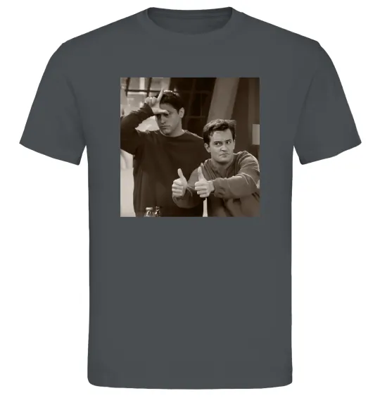 Мужская футболка Joey and Chandler Графит фото
