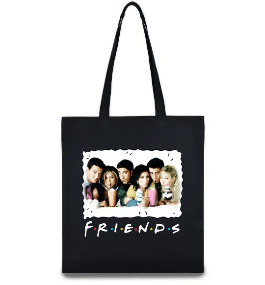 Эко-сумка Друзі з коктейлями Черный фото