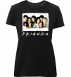 Женская премиум футболка Друзі з коктейлями Черный фото