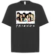 Футболка Оверсайз Друзі з коктейлями Черный фото