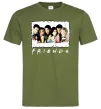 Мужская футболка Друзі з коктейлями Оливковый фото