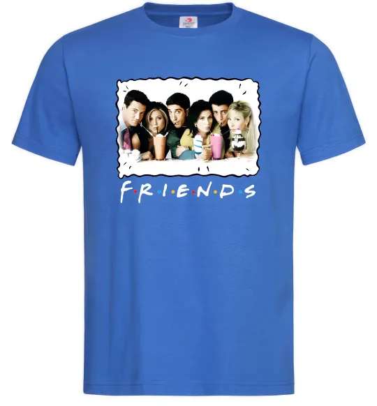 Мужская футболка Друзі з коктейлями Ярко-синий фото