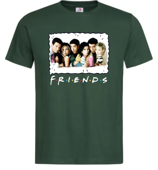 Мужская футболка Друзі з коктейлями Темно-зеленый фото