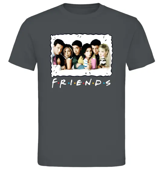 Мужская футболка Друзі з коктейлями Графит фото