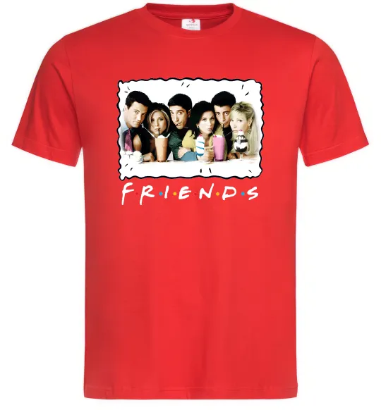Мужская футболка Друзі з коктейлями Красный фото