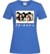 Женская футболка Друзі з коктейлями Ярко-синий фото