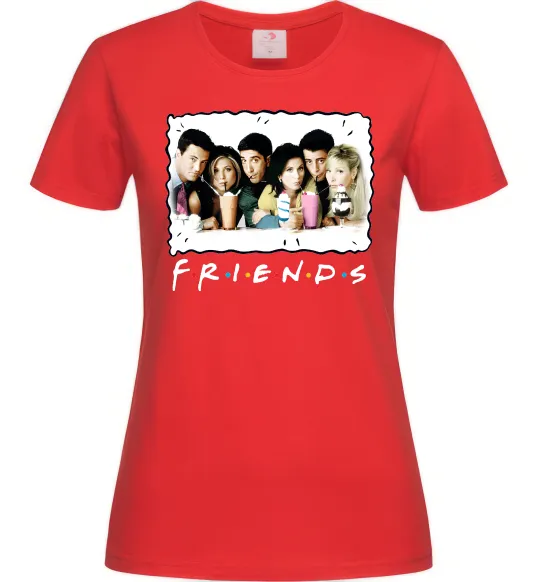 Женская футболка Друзі з коктейлями Красный фото