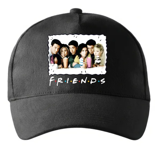 Кепка Друзі з коктейлями Черный фото