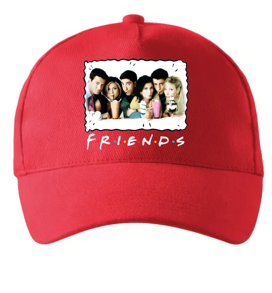 Кепка Друзі з коктейлями Красный фото