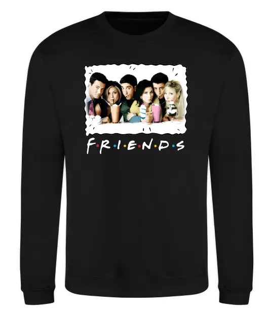 Свитшот Друзі з коктейлями Черный фото