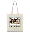 Эко-сумка Друзі з коктейлями Бежевый фото