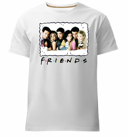 Мужская премиум футболка Друзі з коктейлями Белый фото