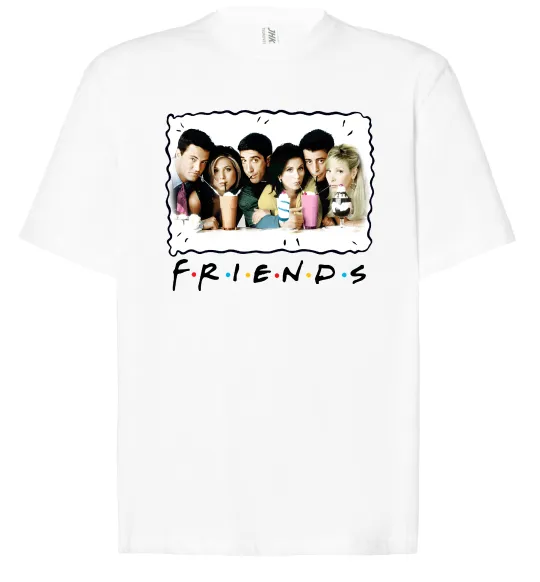 Футболка Оверсайз Друзі з коктейлями Белый фото
