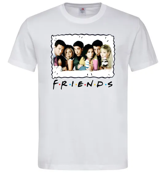 Мужская футболка Друзі з коктейлями Белый фото