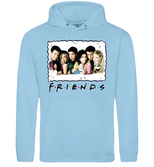 Мужская толстовка (худи) Друзі з коктейлями Голубой фото