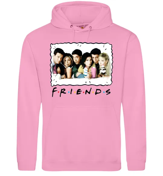 Женская толстовка (худи) Друзі з коктейлями Розовый фото