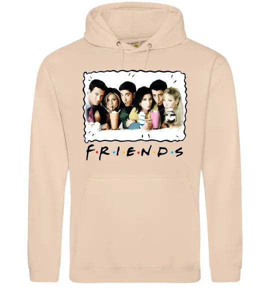 Женская толстовка (худи) Друзі з коктейлями Песочный фото