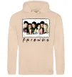 Женская толстовка (худи) Друзі з коктейлями Песочный фото