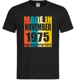 Мужская футболка Made in November 1981 45 years of being awesome, колір - чорний, розмір - L