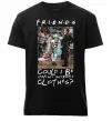 Мужская премиум футболка Друзі Занадто багато одягу Черный фото
