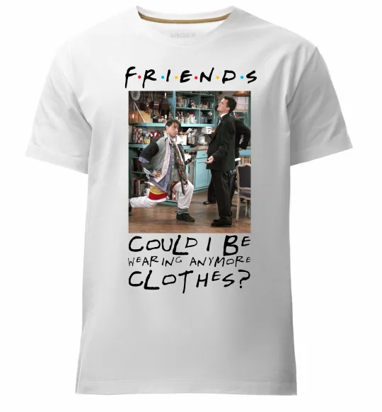 Мужская премиум футболка Друзі Занадто багато одягу Белый фото