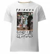 Мужская премиум футболка Друзі Занадто багато одягу Белый фото