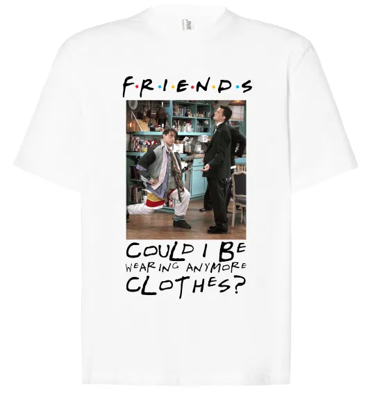 Футболка Оверсайз Друзі Занадто багато одягу Белый фото