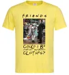 Мужская футболка Друзі Занадто багато одягу Лимонный фото