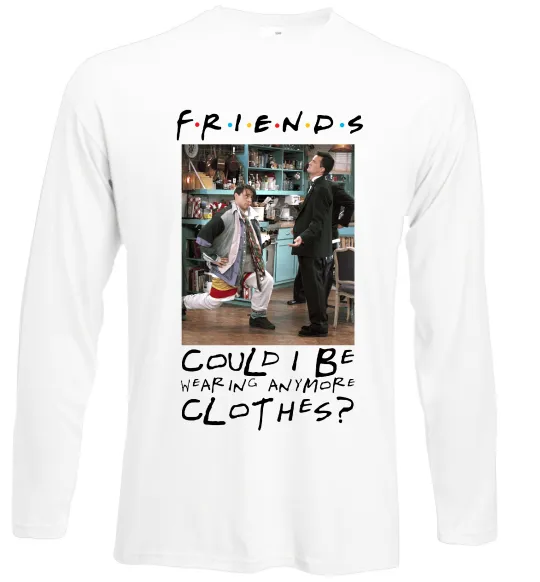 Лонгслив Друзі Занадто багато одягу Белый фото