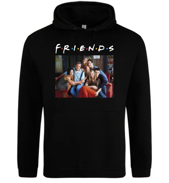 Мужская толстовка (худи) Друзі фото Черный фото