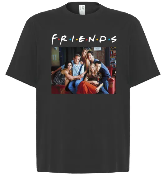 Футболка Оверсайз Друзі фото Черный фото
