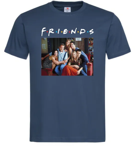 Мужская футболка Друзі фото Темно-синий фото