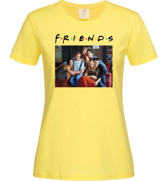 Женская футболка Друзі фото Лимонный фото