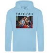 Мужская толстовка (худи) Друзі фото Голубой фото