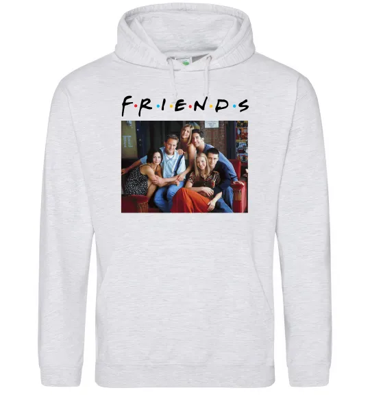 Женская толстовка (худи) Друзі фото Серый меланж фото