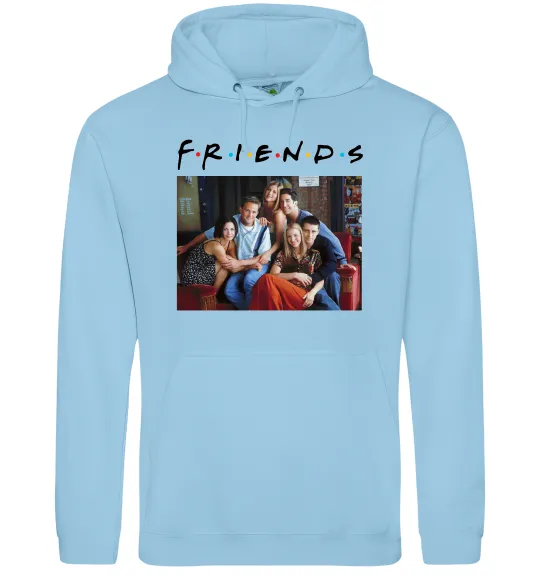 Женская толстовка (худи) Друзі фото Голубой фото