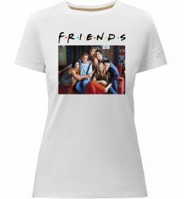 Женская премиум футболка Друзі фото