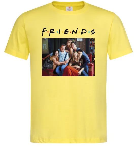 Мужская футболка Друзі фото Лимонный фото