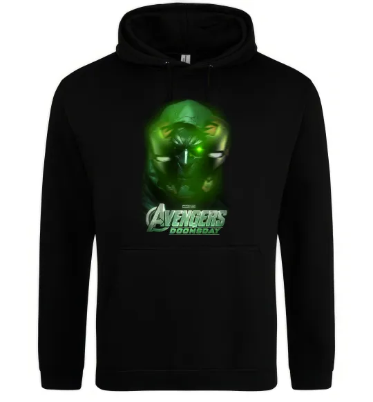 Мужская толстовка (худи) Doomsday avengers Черный фото