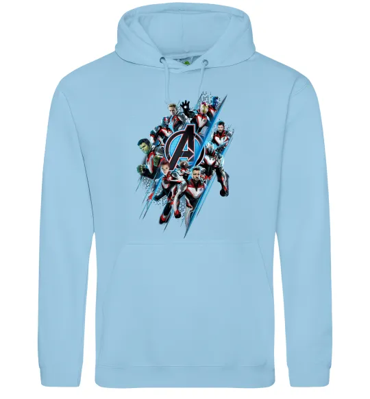 Женская толстовка (худи) Месники персонажі Голубой фото