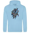 Женская толстовка (худи) Месники персонажі Голубой фото